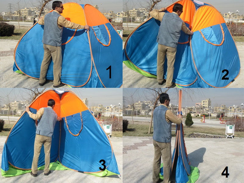 آموزش بستن چادر مسافرتی  ; فیلم و عکس (5 روش مختلف)