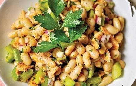 خوراک کرفس و لوبیا