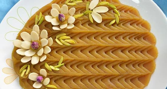 حلوای شیر زعفرانی 