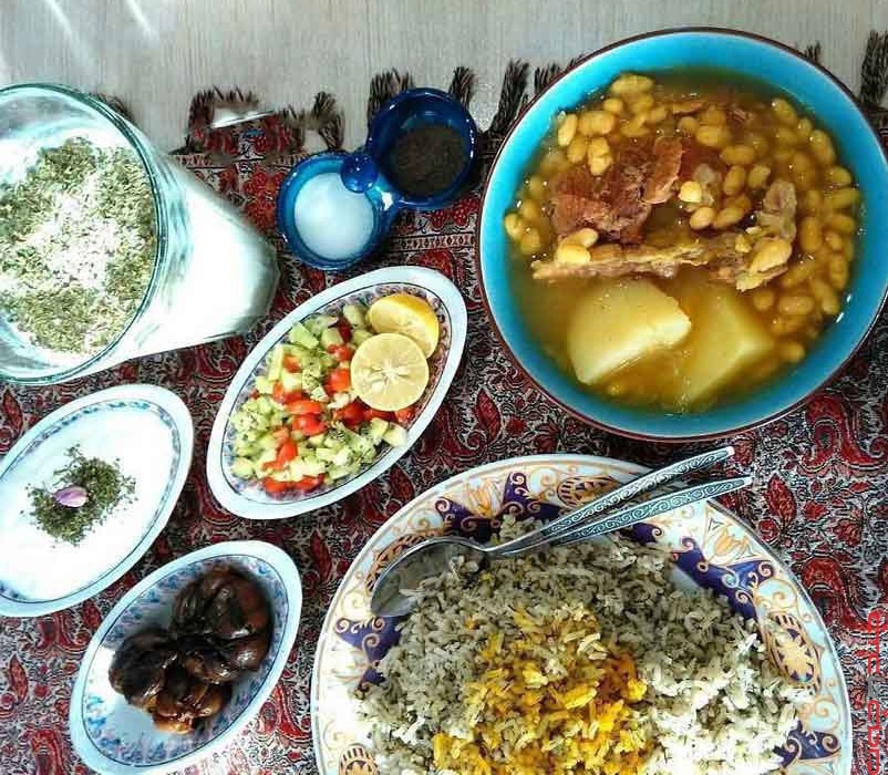 طرز تهیه گوشت لوبیاب ، غذای نذری کاشان