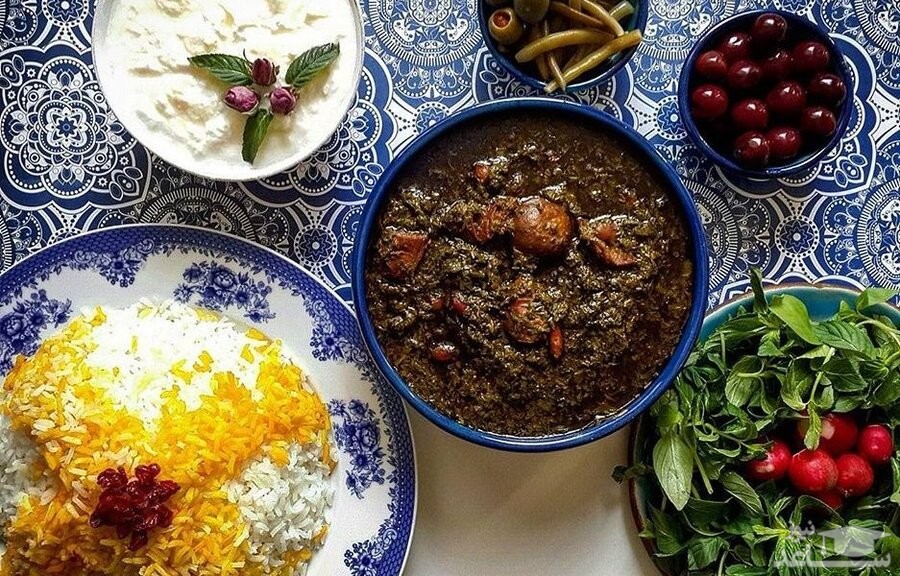 ترکیب و تناسب سبزی ها 