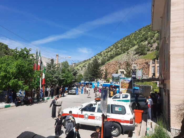 دف‌نوازان در باینگان
