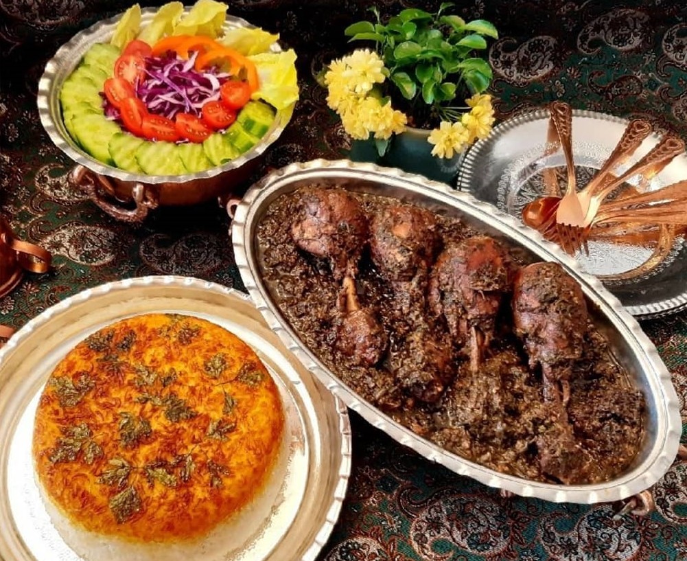 غذای ایرانی با انار
