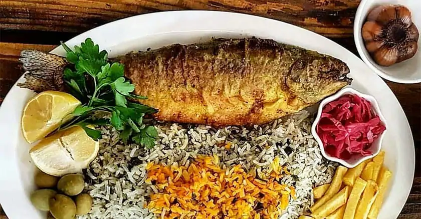 سبزی پلو با ماهی