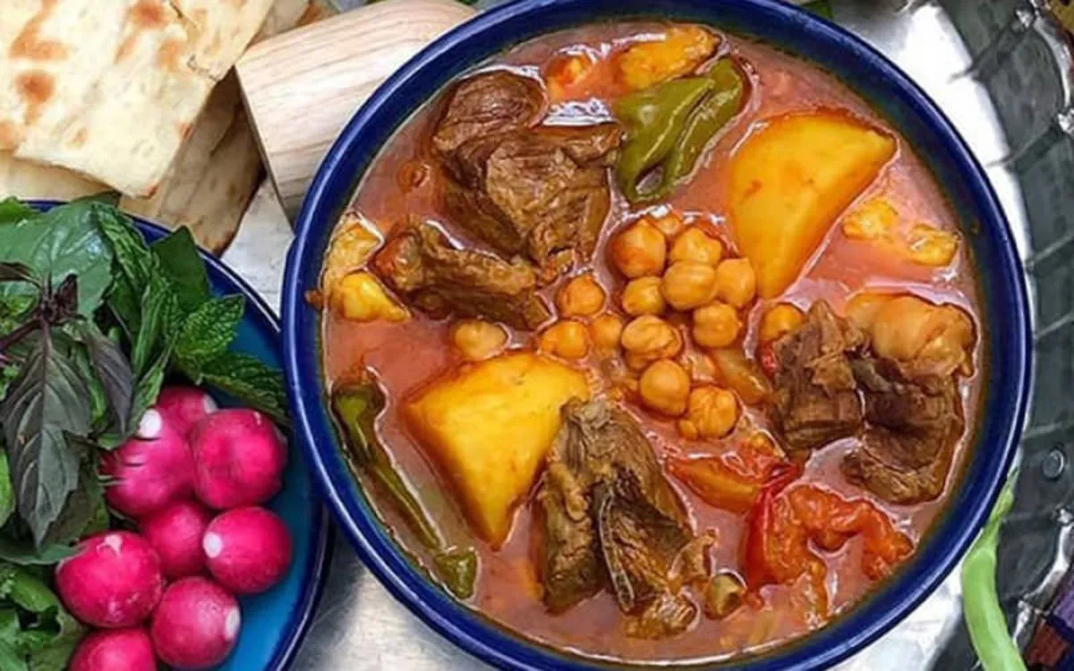 آبگوشت تماته بادمجان آبگوشت تماته بادمجان